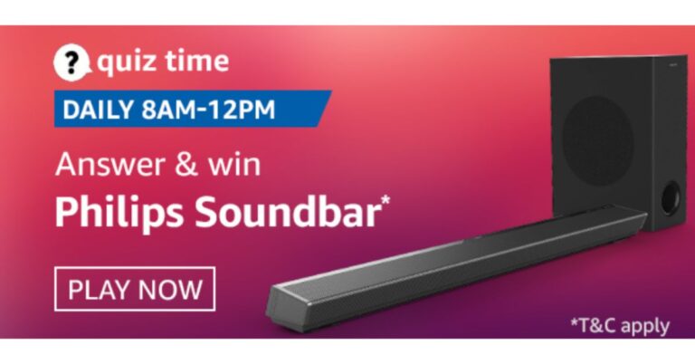 October 11 Amazon Quiz: Answer all the questions to win Philips Soundbar