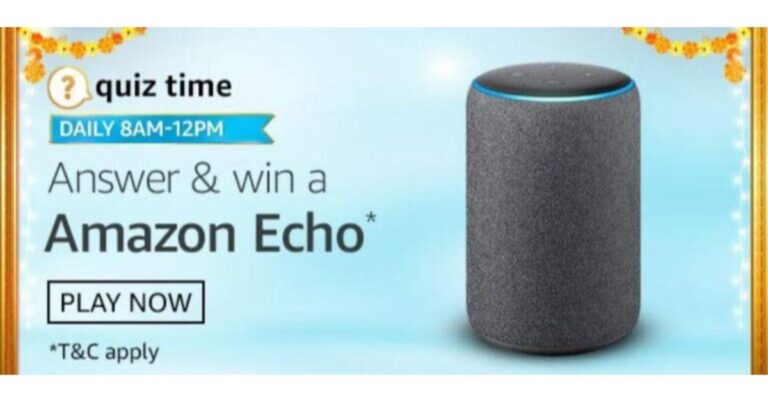 October 20 Amazon Quiz: Participate to win Amazon Echo 