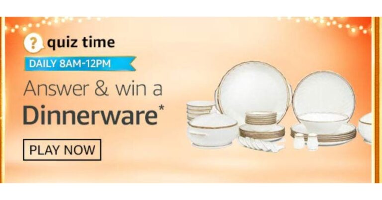 November 7 Amazon Quiz: Answer all the questions to win a Dinnerware