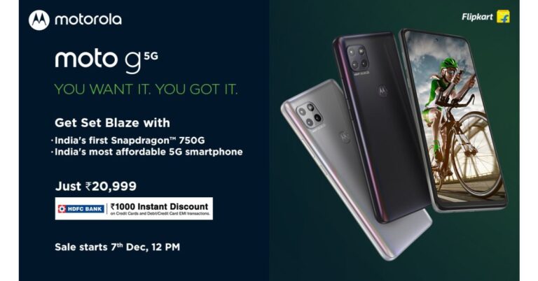 Moto G 5G goes official, priced at Rs 20,999