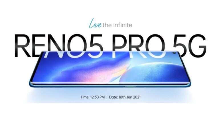 Oppo Reno 5 Pro 5G confirmed to launch in India on January 18