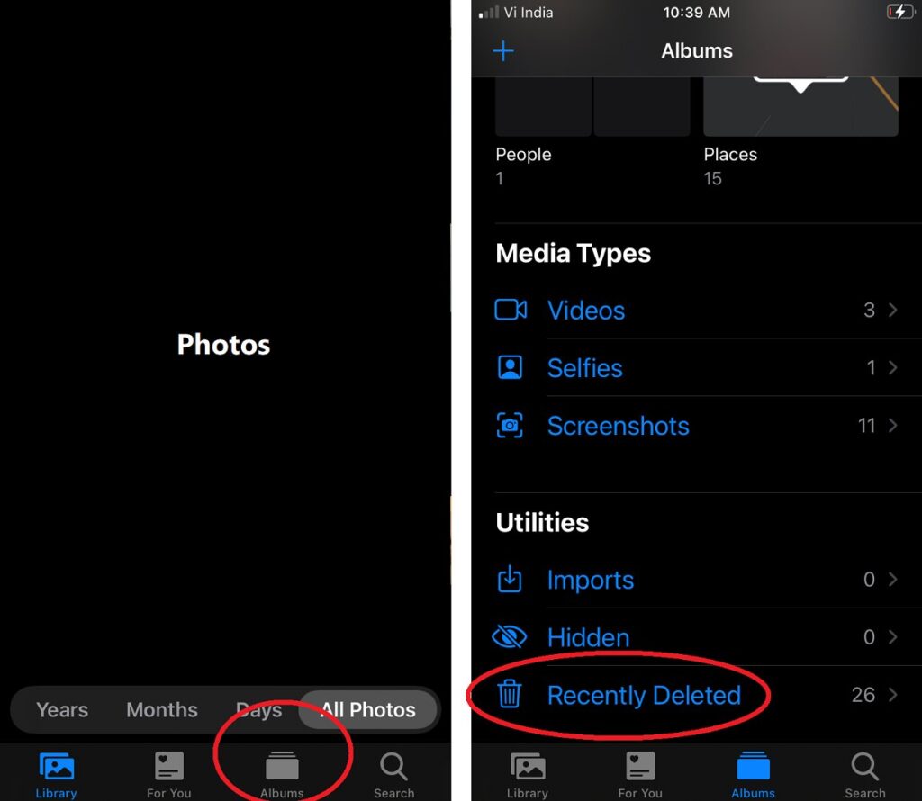 How To Get Recently Deleted Photos Back
