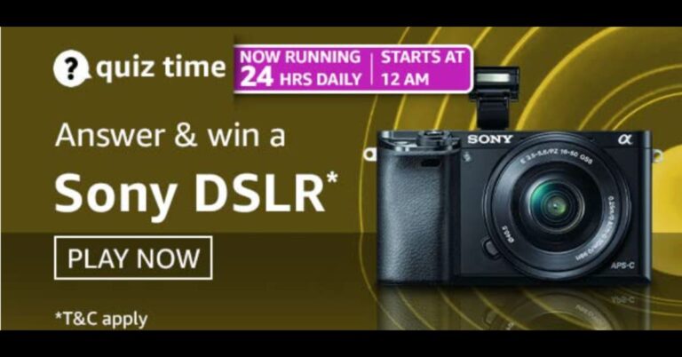 March 31 Amazon Quiz Answers: Participate in the quiz to win Sony DSLR