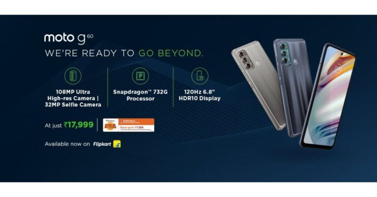 Moto G60 with 6,000mAh battery first sale today via Flipkart: Tech specs and pricing details