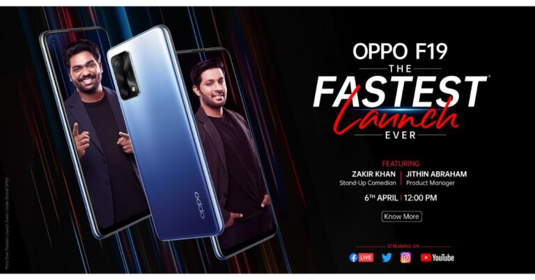 Oppo F19 with 5,000mAh battery to launch in India on April 6