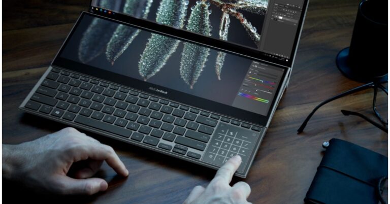 Asus ZenBook Duo 14, ZenBook Pro Duo 15 OLED laptops with tilting ScreenPad Plus display launched in India