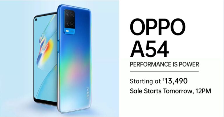 Oppo A54 with a 5,000mAh battery and triple rear cameras launched in India