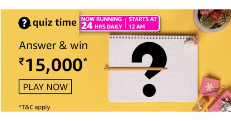 Amazon Quiz Answers Today 6 August 2022: Participate to win Rs 5,000