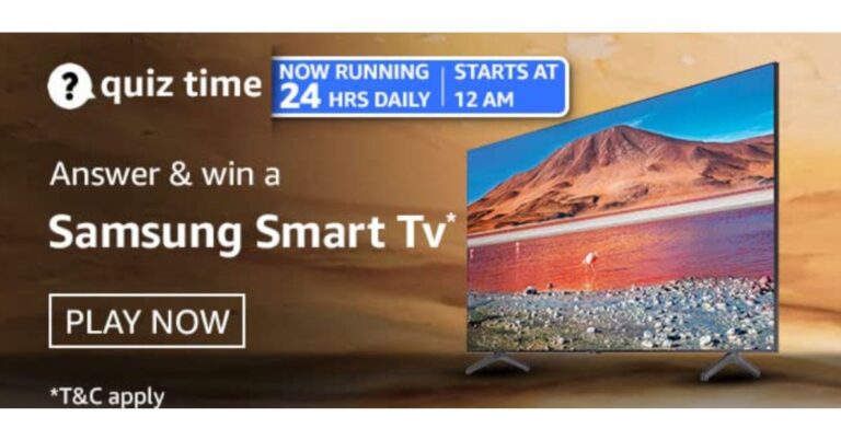 April 2 Amazon Quiz: Answer all the questions to win Samsung Smart TV