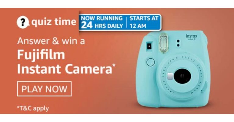 April 8 Amazon Quiz: Answer these five questions and you could win Fujifilm Instant Camera 