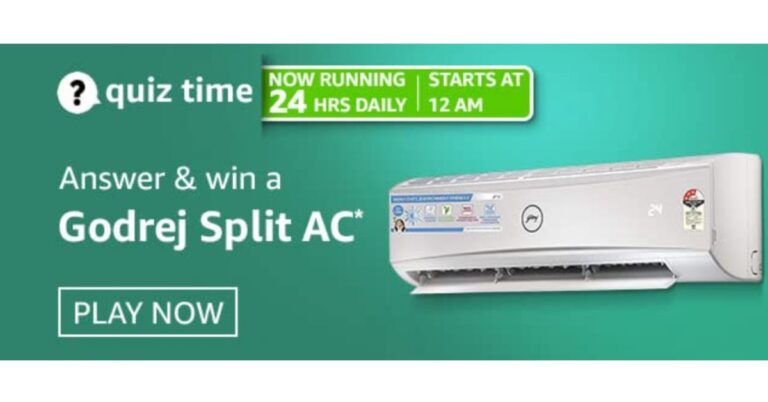 April 10 Amazon Quiz: Participate and win Godrej Split AC
