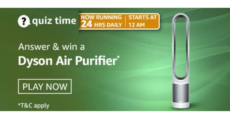 May 6 Amazon Quiz: Participate to win Dyson Air Purifier