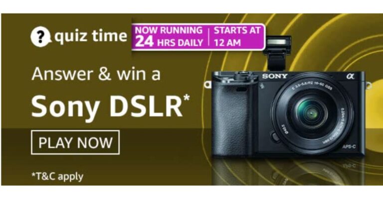 May 16 Amazon Quiz: Participate and win Sony DSLR camera 