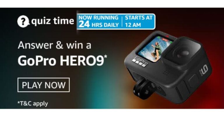 April 27 Amazon quiz answers: Participate and win GoPro Hero9 Action Camera 