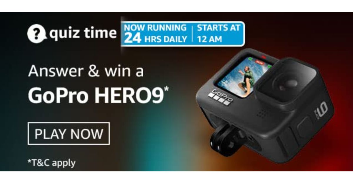 April 27 Amazon Quiz Answers Participate And Win Gopro Hero9 Action Camera