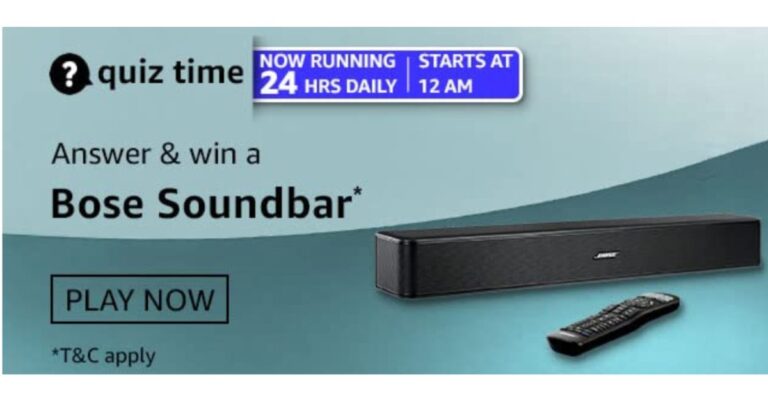 May 8 Amazon Quiz: Participate to win Bose Soundbar 