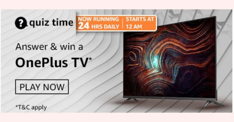 May 13 Amazon Quiz: Participate and win OnePlus TV 