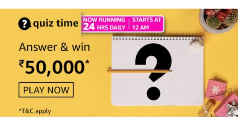 4 October 2021 Amazon Quiz today answers: Answer to win Rs 50,000 Amazon Pay Balance