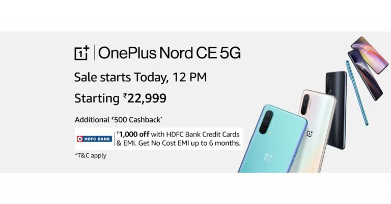 OnePlus Nord CE 5G to go on sale for the first time in India: Pricing, Launch offers and Specifications