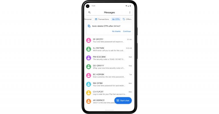 Android Update: Google Messages to auto delete OTPs after 24 hours from your device