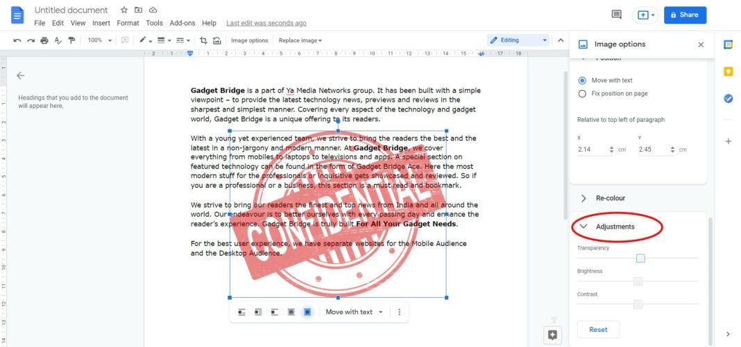 How to add a watermark in your Google Documents. - A perfect guide