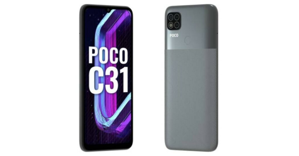 Poco C31 with triple cameras and 5,000mAh battery debuts in India