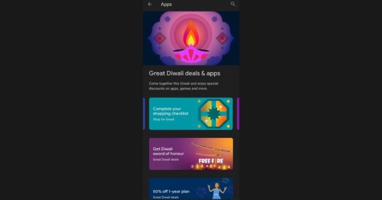Google Play Store Great Diwali Offers: Deals and offers on apps and Games