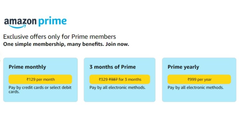 Amazon Prime Rs 129 monthly subscription is back on the platform but there is a catch
