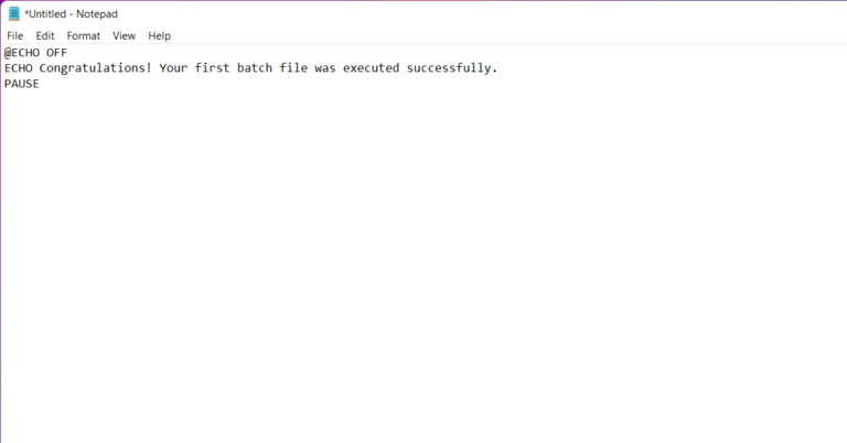How to create and run batch files on Windows 10?
