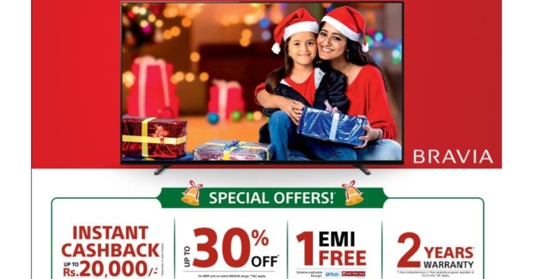 Sony India has launched enticing Christmas and New Year offers on its Bravia TVs and audio products