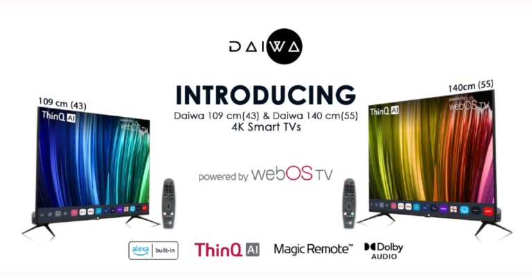 Daiwa 4K UHD Smart TV D43U1WOS and Daiwa 4K UHD Smart TV D55U1WOS launched