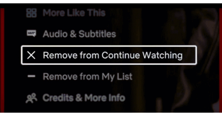 Netflix users can now remove series or movies from the "Continue Watching" list