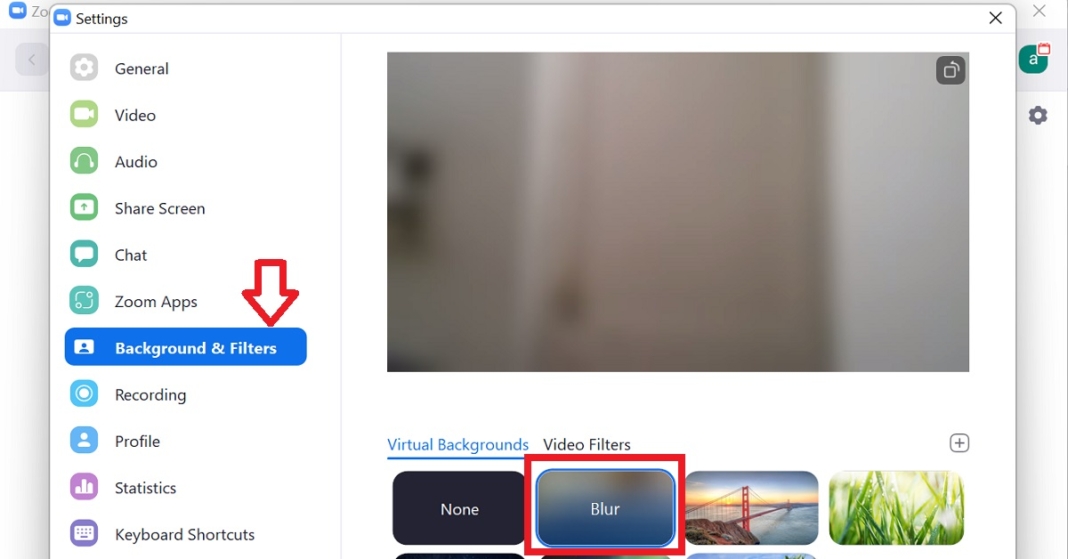How to Blur Your Background in a Zoom Meeting?