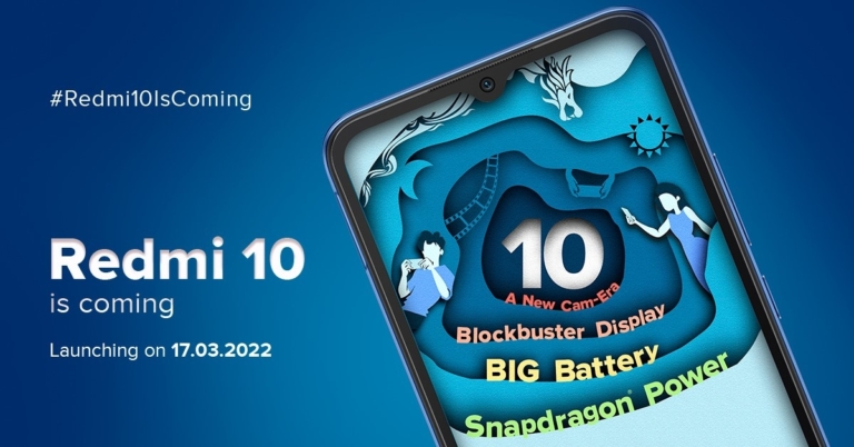 Redmi 10 with a dual rear camera set up to launch in India on March 17