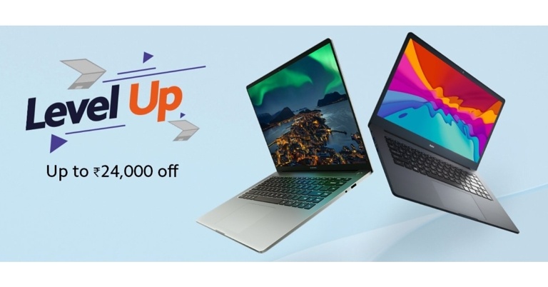 Xiaomi India is having a "Level Up" sale with great discounts on Xiaomi and Redmi laptops