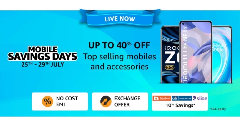 Discounts are available on smartphones and accessories during the Amazon Mobile Savings Days Sale