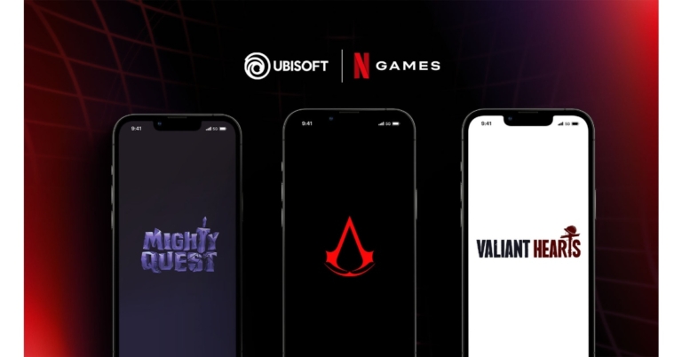 Three mobile games featuring the Valiant Hearts, Mighty Quest, and Assassin's Creed universes are being developed by Netflix and Ubisoft