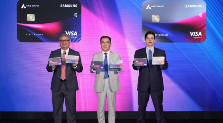 Co-branded Visa credit card from Samsung India and Axis Bank launched in India