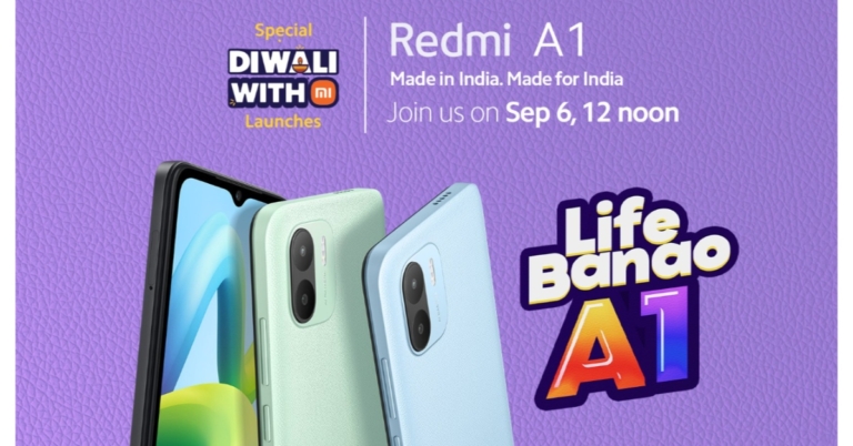 Redmi A1 India launch to take place on September 6, alongside Redmi 11 Prime 5G