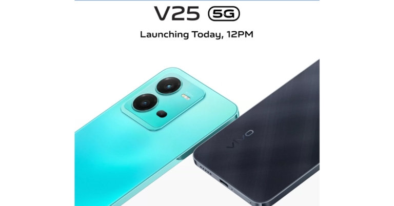 Vivo is all set to announce the launch of the Vivo V25 5G smartphone in India today. A webpage for the phone on Flipkart just announced some details about its introduction in the nation. It has been verified that the 50-megapixel selfie camera on the Vivo V25 5G has Eye autofocus. There will be a back panel constructed of colour-changing fluorite AG glass similar to its sibling Vivo V25 Pro that was launched in India last month. Moreover, the phone's camera will bring a Bokeh Flare Portrait option and there will be an 8GB Extended RAM functionality too on the device. How to watch the Livestream of Vivo V25 5G The Vivo V25 Pro launch event in India will begin today at 12:00. The company's social accounts, website, and YouTube channel will all host a live webcast of the launch that will be conducted via an online presentation. Vivo V25 5G price in India expected It has also been verified that Flipkart is a place to buy the smartphone. The Vivo V25 5G is expected to cost around 30,000 rupees in India. The phone can come in two models. The base model can come with 128GB of internal storage and 8GB of RAM. A different variant might feature 256GB of storage capacity and 12GB of RAM. Vivo V25 5G specifications expected According to a Flipkart webpage, the Vivo V25 5G smartphone would come in Black and Blue and sport a colour-changing back panel made of fluorite AG glass. A 50-megapixel selfie camera with autofocus will also be housed in the waterdrop notch on the display. According to the Vivo India website, the smartphone will boast a 64-megapixel triple rear camera setup with Bokeh Flare Portrait and optical image stabilisation (OIS). A MediaTek Dimensity 900 SoC is also suggested for the Vivo V25 5G. Additionally, the phone has Extended RAM, allowing it to use up to 8GB of available storage. In addition to an 8-megapixel wide-angle and a 2-megapixel macro camera, the smartphone is anticipated to have a 64-megapixel main sensor. The Vivo V25 5G is said to have additional features such as a 4,500mAh battery with 44W charging capabilities. Additionally, the device will probably come pre-installed with Funtouch OS and Android 12. For the latest gadget and tech news, and gadget reviews, follow us on Twitter, Facebook and Instagram. For newest tech & gadget videos subscribe to our YouTube Channel. You can also stay up to date using the Gadget Bridge Android App. You can find the latest car and bike news here.