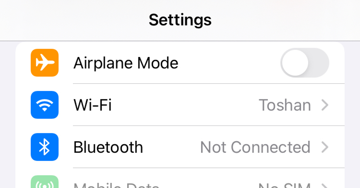 airplane mode
