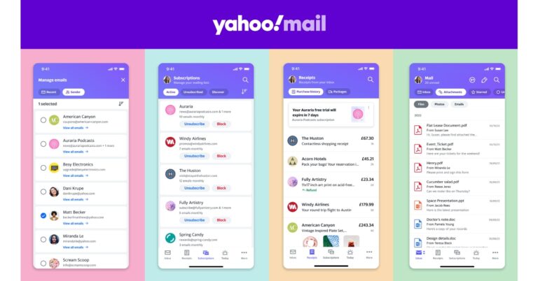 The New Yahoo Mail app makes it easier to Delete all messages from a sender at once and Track shopping receipts and purchases more efficiently