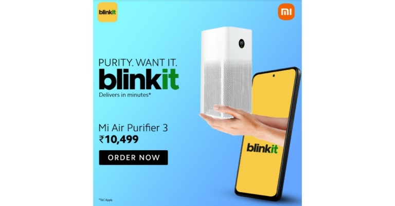 Xiaomi partners with Blinkit for instant delivery of Mi Air Purifier 3