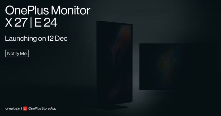 OnePlus Monitor X 27 and OnePlus Monitor E 24 will officially debut in India on December 12