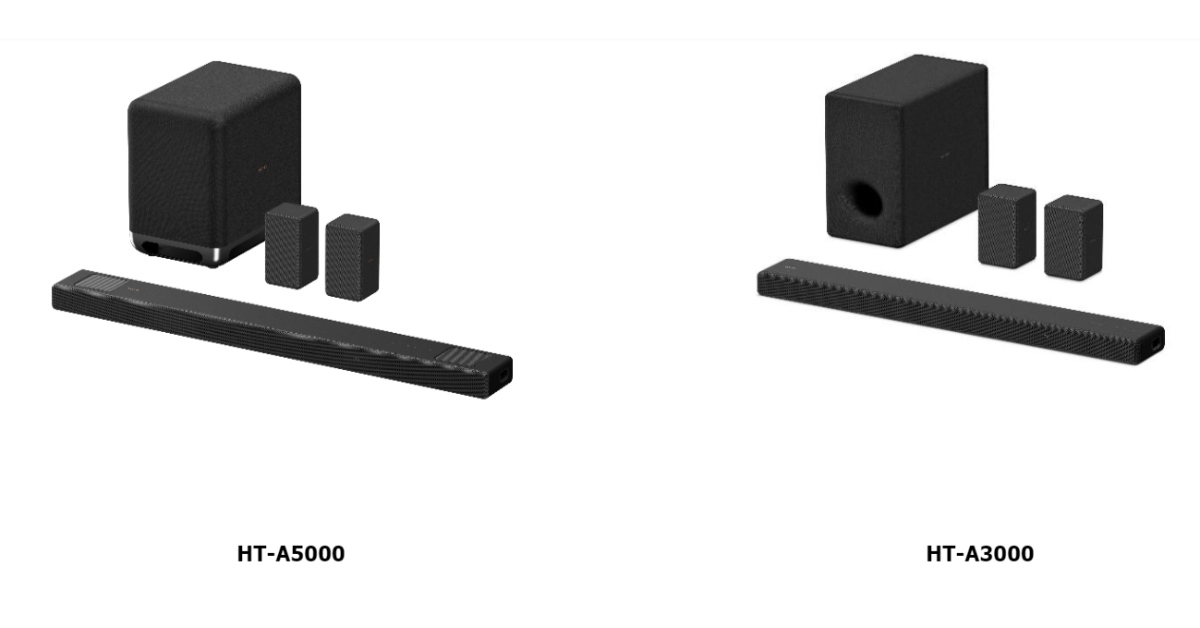 Sony HTA5000 and HTA3000 soundbars with 360 Spatial Sound Mapping