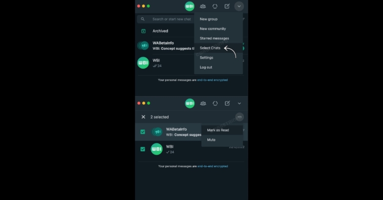 WhatsApp is testing select multiple chats feature in Desktop beta