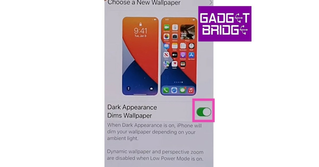 How to Disable Wallpaper Dimming on iPhone?