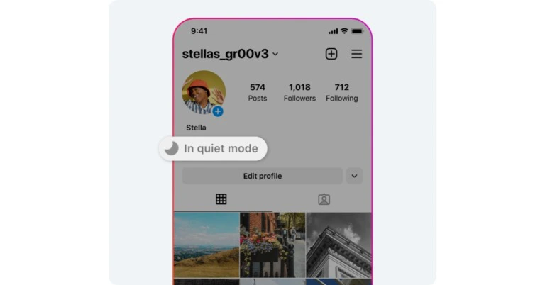 Instagram updated with a new Quiet mode