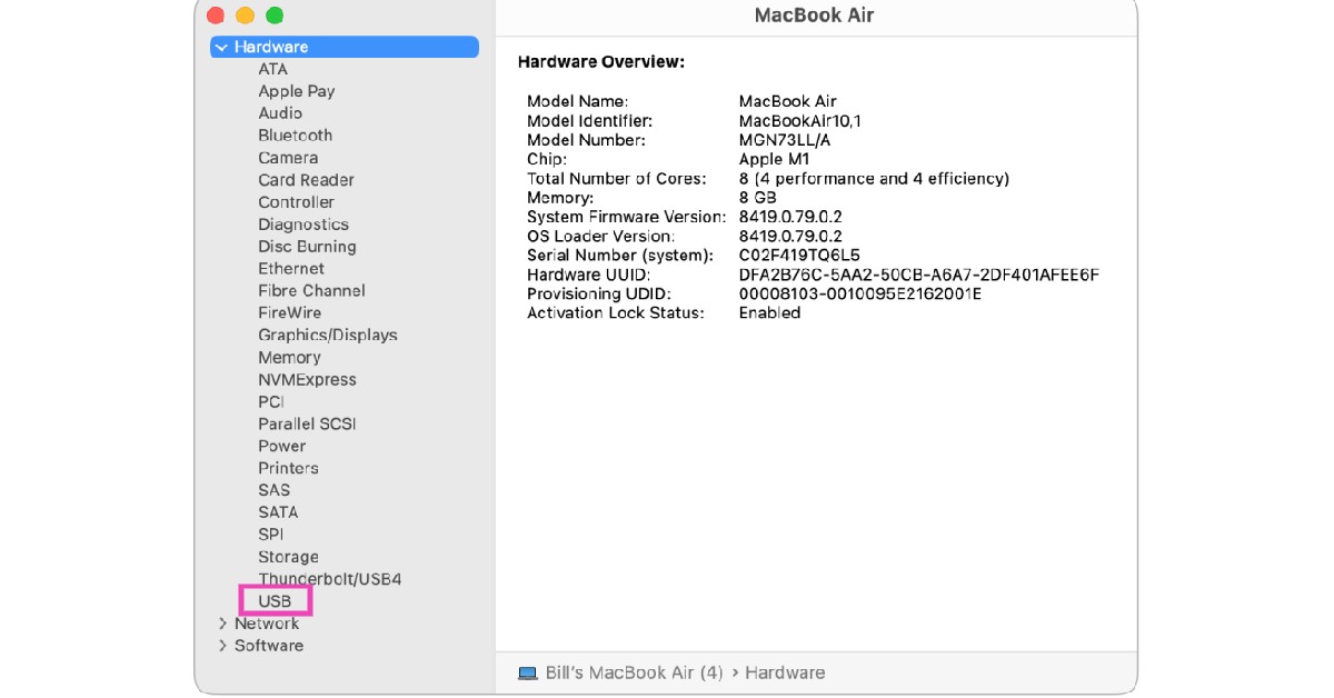 Step 4: Select USB from the side menu. iphone not showing up in finder on mac