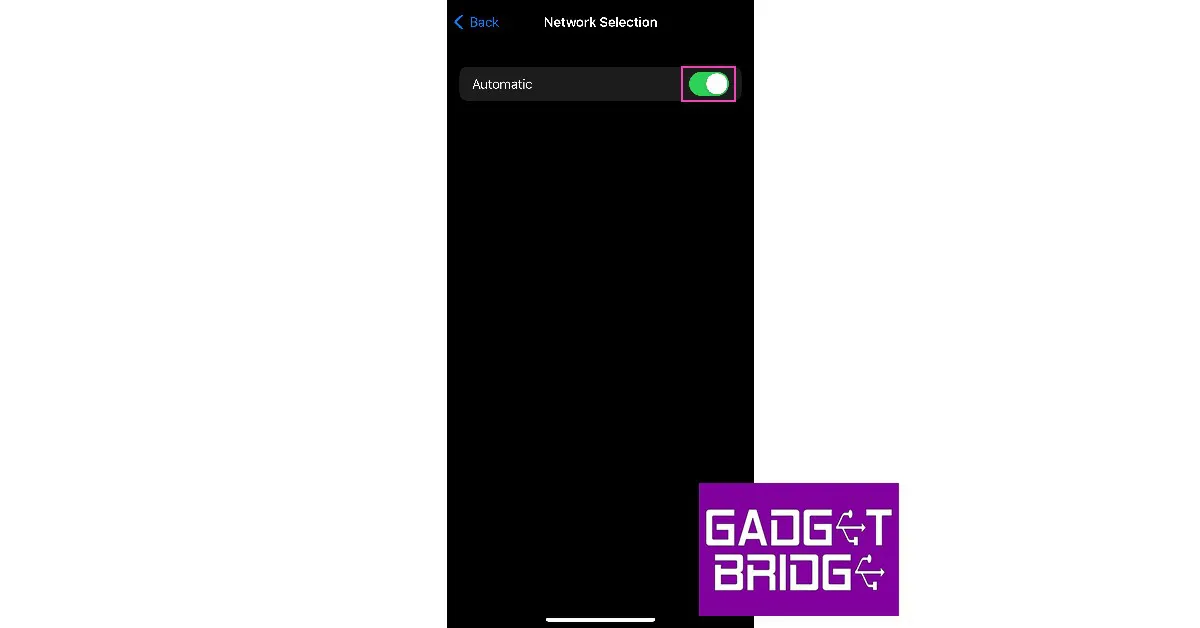 Step 3: Turn the toggle bar on for ‘Automatic’. what does sos only mean on iPhone and how to turn it off